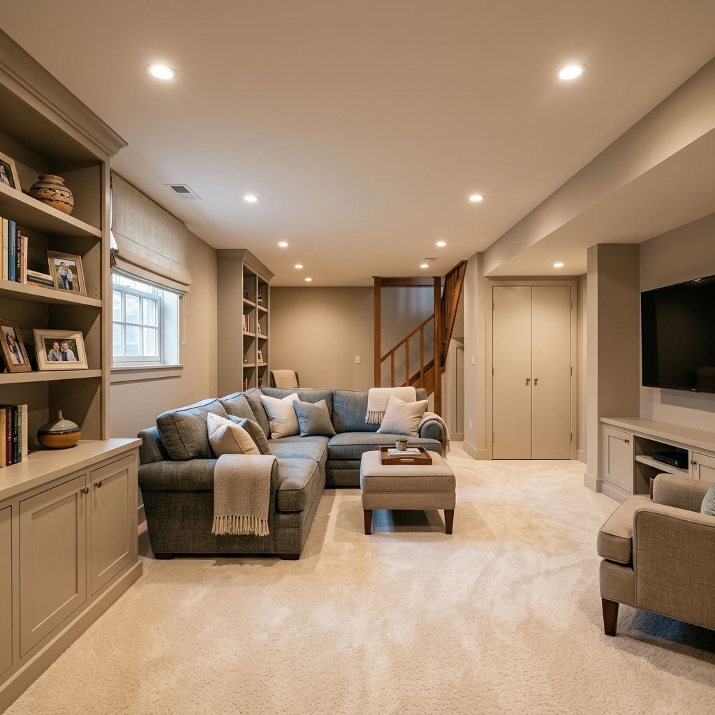 After: Basement to second living room